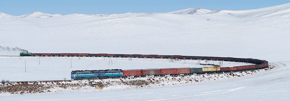 Mongolia snow winter M62 Tanago railfan tours